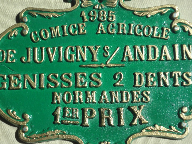 Plaque de concours agricole 1985