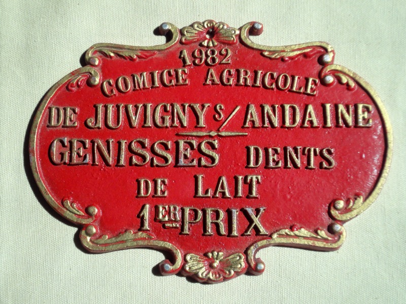 Plaque de concours agricole 1982