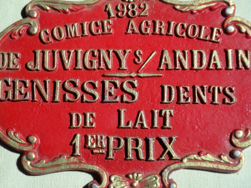 Plaque de concours agricole 1982