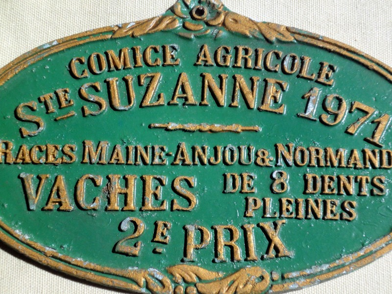 Plaque de concours agricole 1971