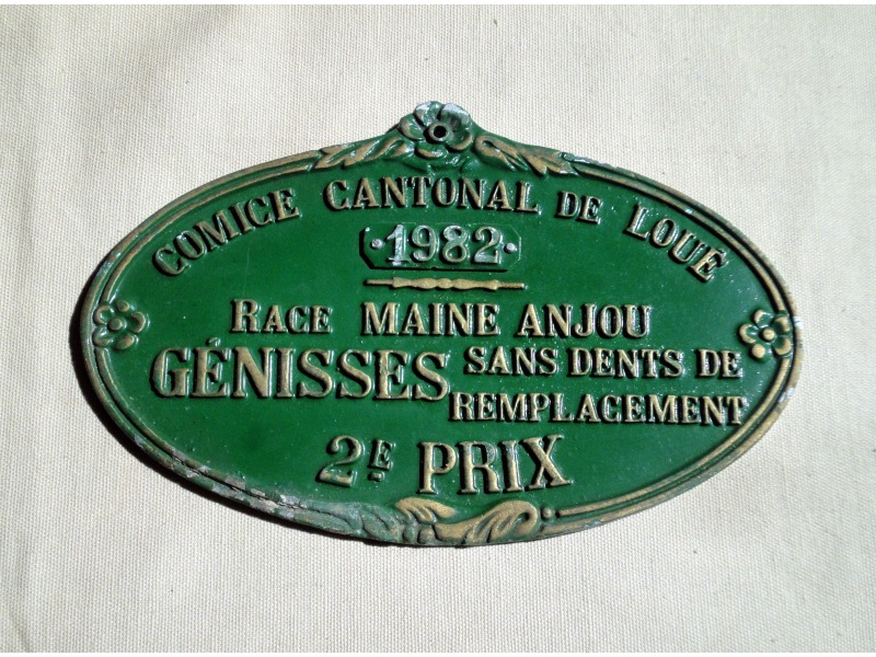 Plaque de concours agricole 1982