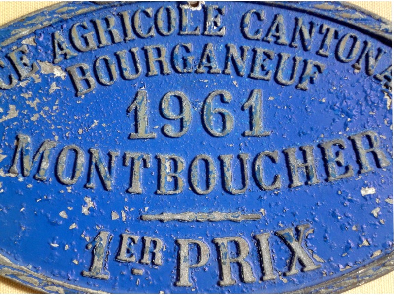 Plaque de concours agricole animaux boucherie 1961