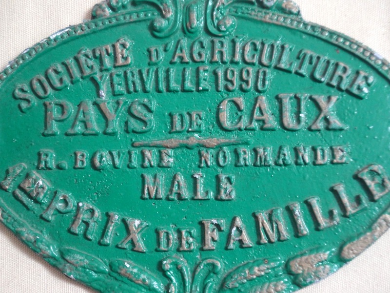 Plaque de concours agricole bovins 1990