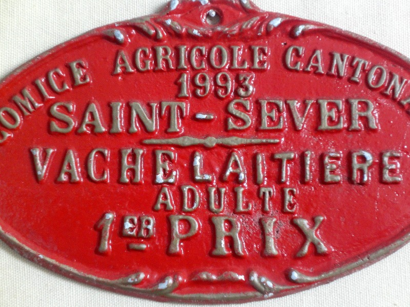 Plaque de concours agricole vaches Ã  lait 1993